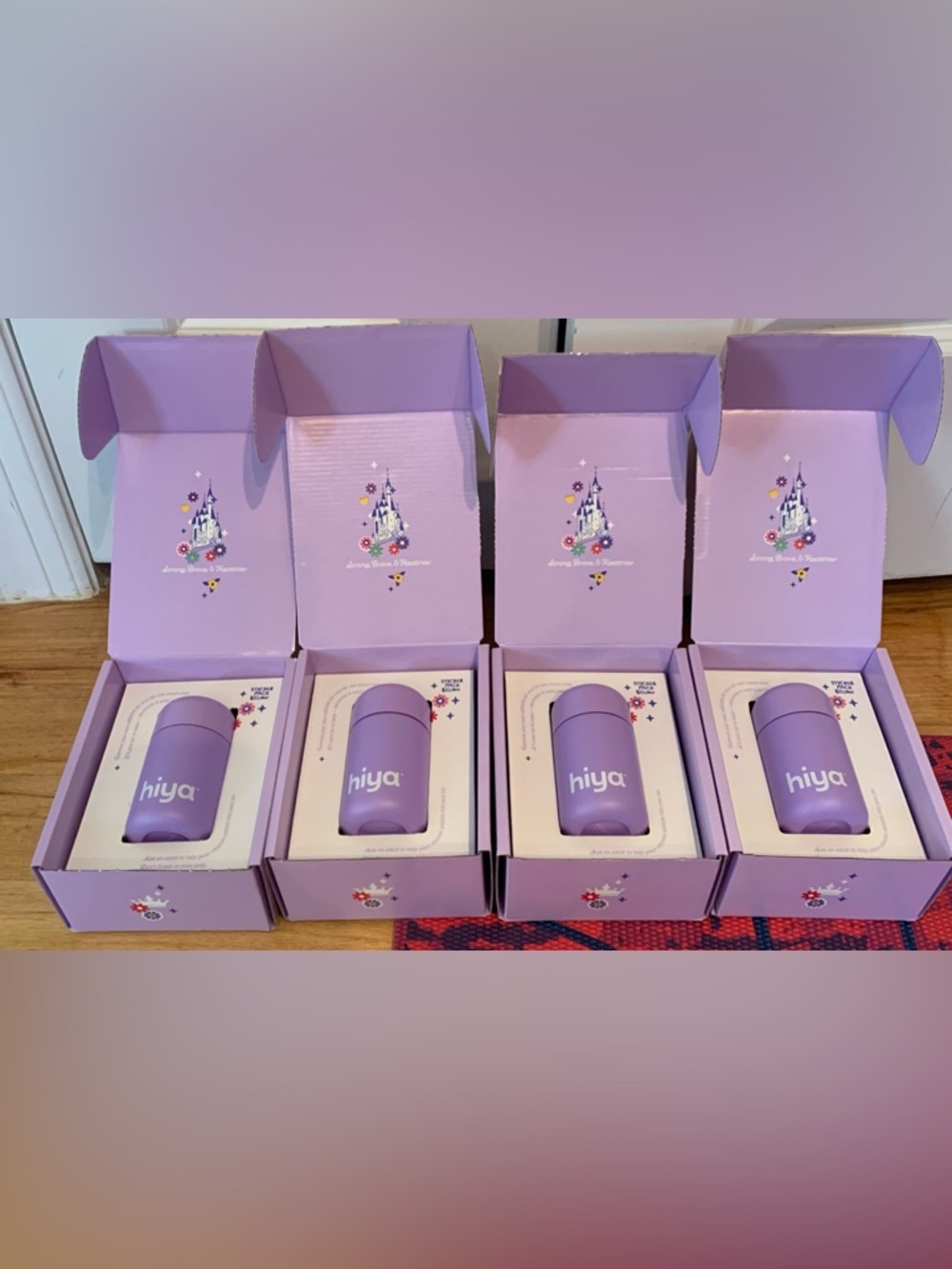 New Disney Princess Hiya Vitamin Glass Bottle - 4 pack